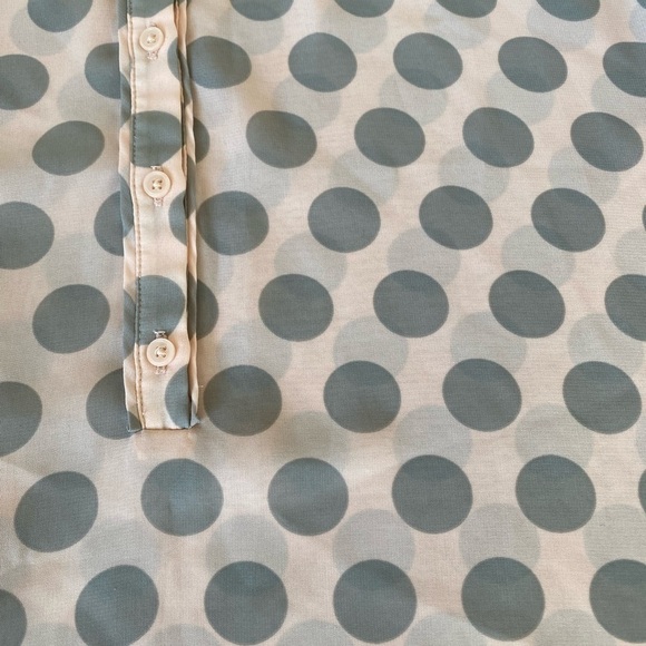 Banana Republic Womens Pink and Gray Polka Dot Three Quarter Button Up Top Sz M - Picture 4 of 5